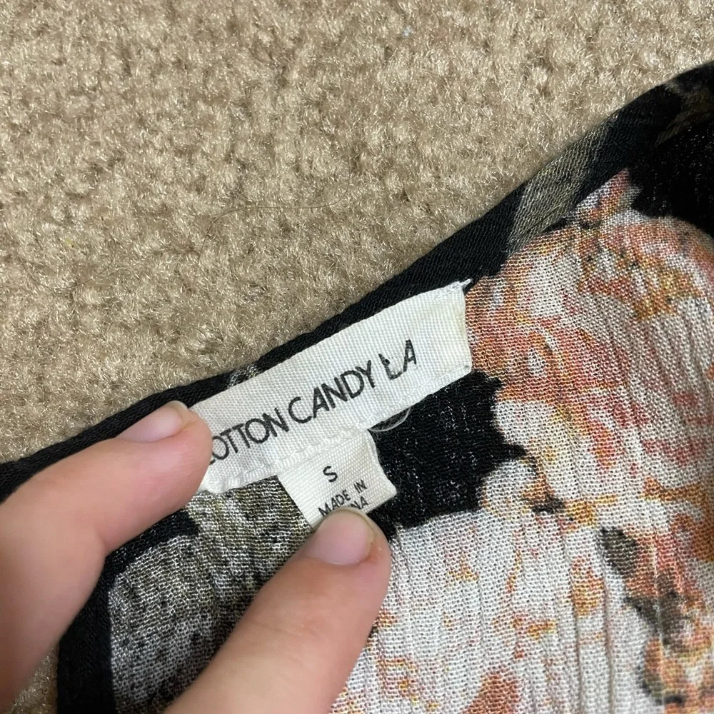 Cotton Candy floral tattered mini dress - Picture 2 of 5